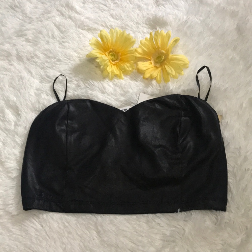New LF Paper Heart Bralette Top - Picture 1 of 3